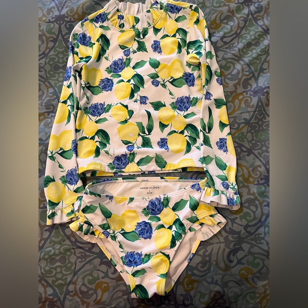 Janie and Jack Lemon Bathing Suit